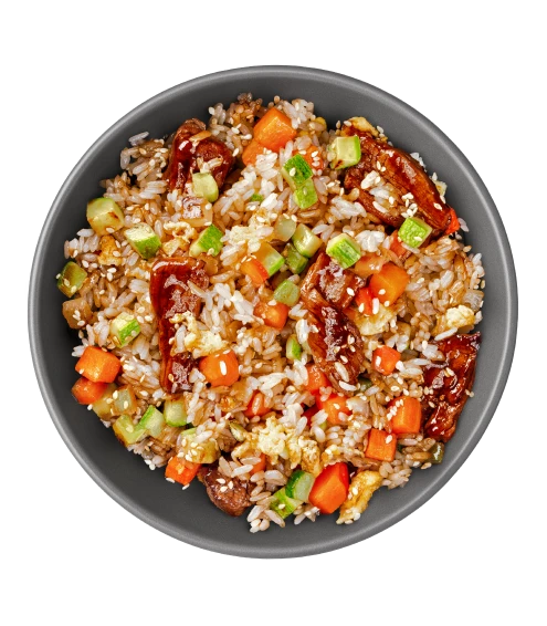 Тяхан с говядиной и овощами