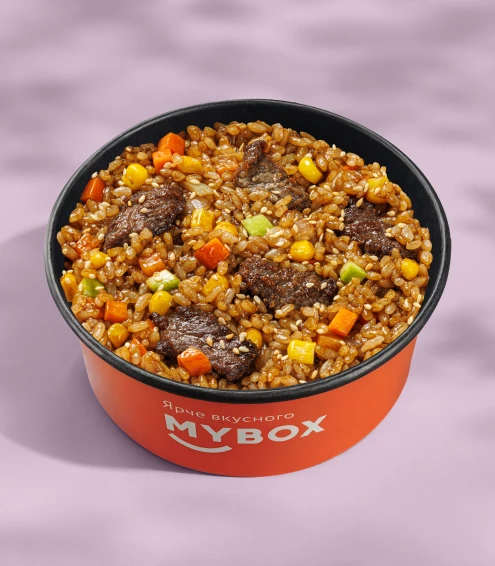 Тяхан с говядиной и овощами