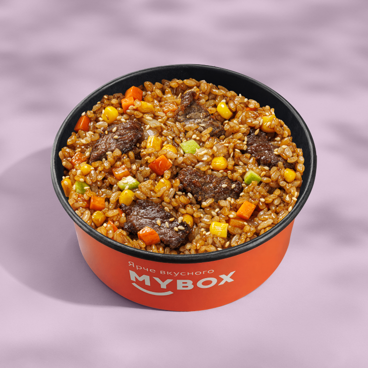Тяхан с говядиной и овощами